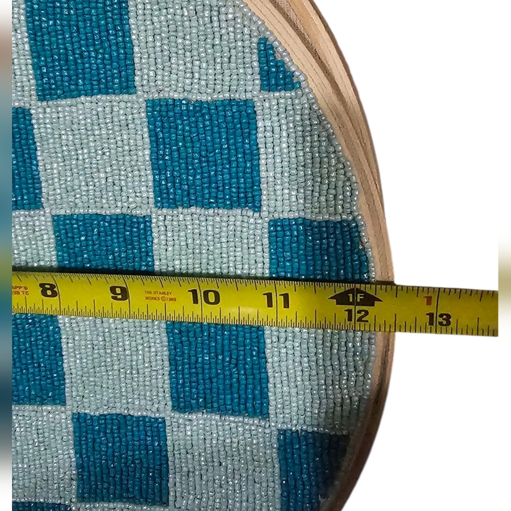 NEW Colorful Disco Embroidery Beaded Hoop Art w/ Square Patterned Art - Lot of 2 - Picture 9 of 9